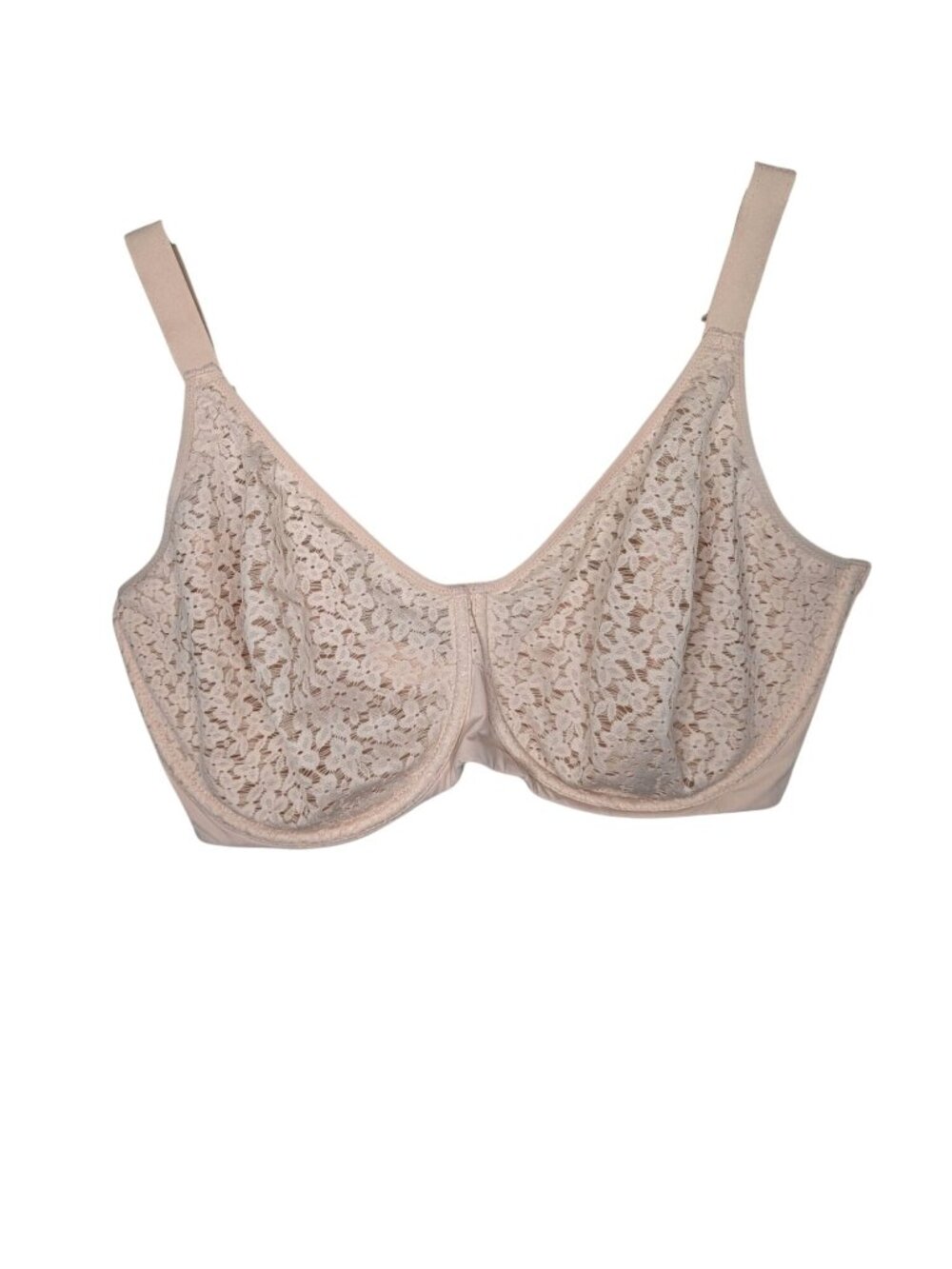 Chantelle Norah Chic Underwire Lace Overlay Bra 38H Beige  13F1
